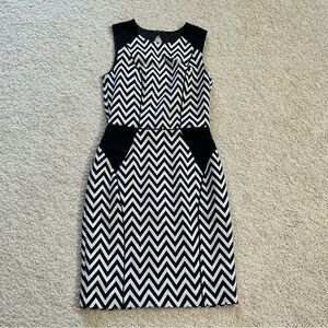 H&M black and white dress size 0
